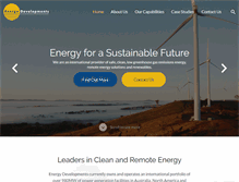 Tablet Screenshot of energydevelopments.com.au